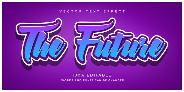 Vector efecto de texto editable el futuro