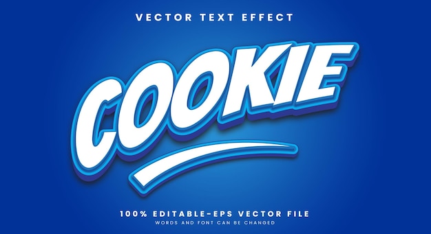 Efecto de texto editable para galletas plantilla adecuada para alimentos frescos