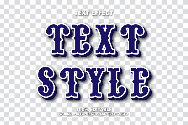 Efecto de texto editable con gradiente y fondo transparente editable