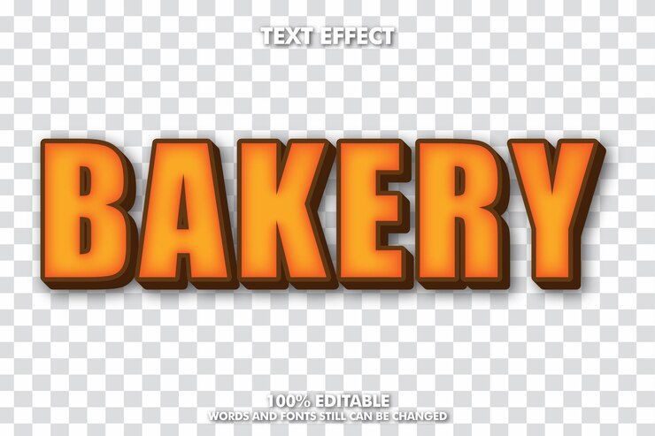 Vector efecto de texto editable con gradiente y fondo transparente editable