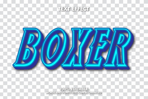 Efecto de texto editable con gradiente y fondo transparente editable