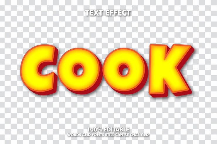 Vector efecto de texto editable con gradiente y fondo transparente editable