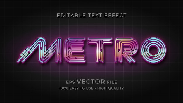 Efecto de texto editable con gradiente
