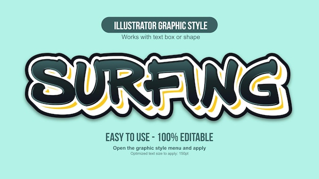 Efecto de texto editable de graffiti moderno