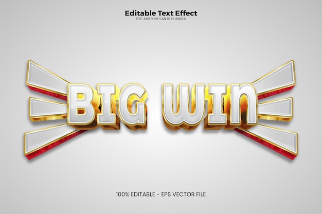 Efecto de texto editable de gran ganancia en estilo moderno de tendencia Vector Premium