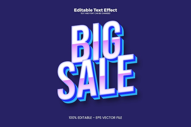 Efecto de texto editable de gran venta en estilo de tendencia moderna