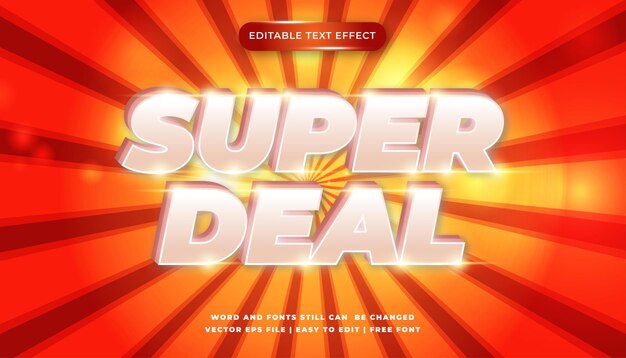 Efecto de texto editable gran venta venta flash venta caliente super venta oferta flash mega venta super oferta