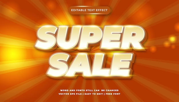 Efecto de texto editable gran venta venta flash venta caliente super venta oferta flash mega venta super oferta