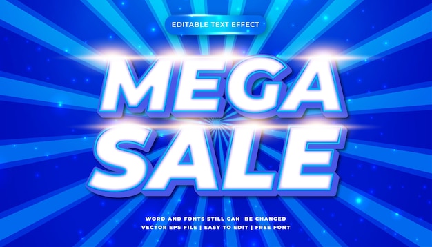 Efecto de texto editable gran venta venta flash venta caliente super venta oferta flash mega venta super oferta