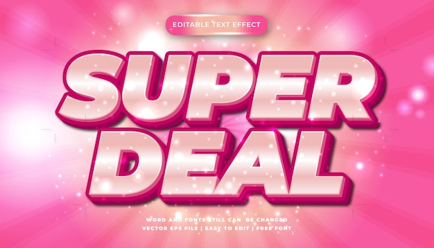 Efecto de texto editable gran venta venta flash venta caliente super venta oferta flash mega venta super oferta