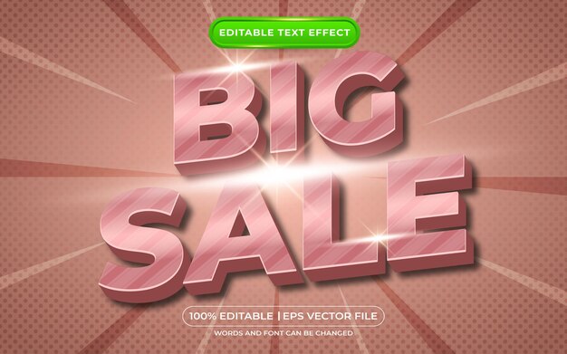 Efecto de texto editable gran venta