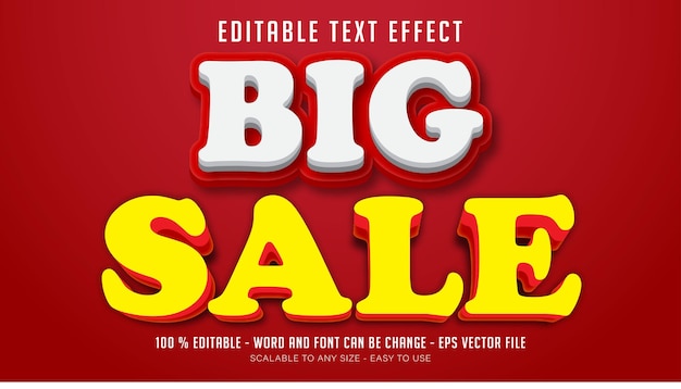 Efecto de texto editable de gran venta
