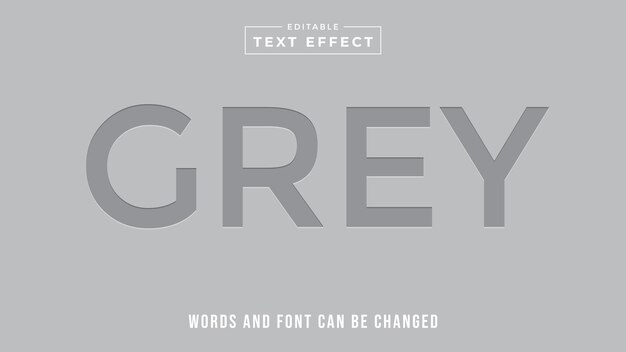 Efecto de texto editable gris