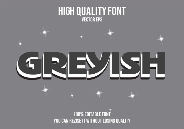 Efecto de texto editable grisáceo