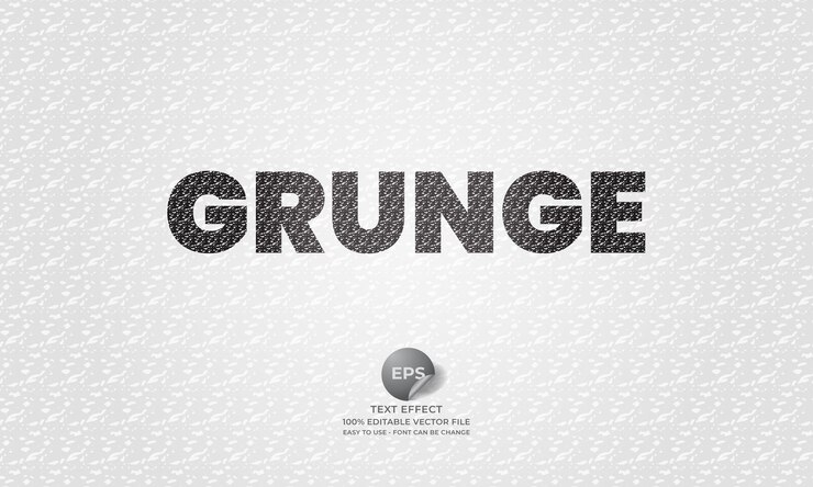 Vector efecto de texto editable grunge con patrón grunge