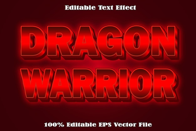 Efecto de texto editable Guerrero Dragón