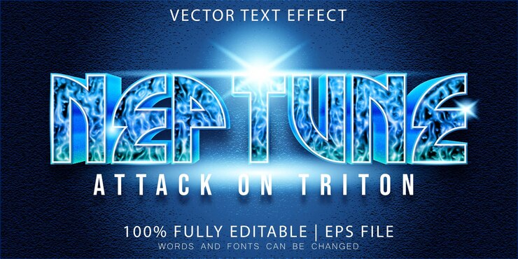 Vector efecto de texto editable de héroes