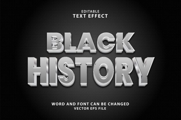 Efecto de texto editable de historia negra