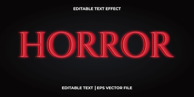 Vector efecto de texto editable de horror