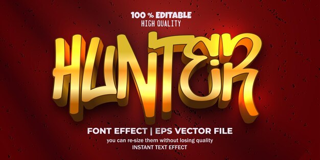 Efecto de texto editable Hunter