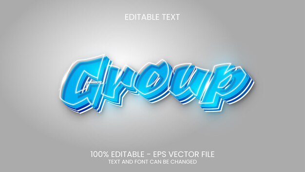 Efecto de texto editable de iluminación en estilo de tendencia moderno Vector Premium