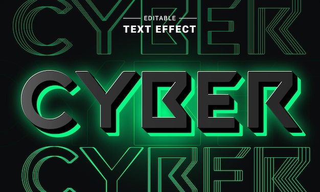Efecto de texto editable para ilustrador
