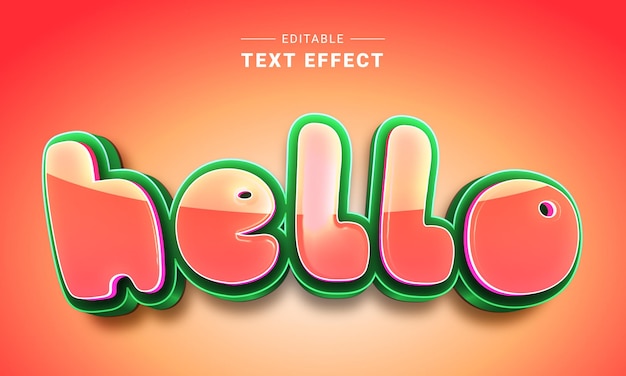 Efecto de texto editable para ilustrador