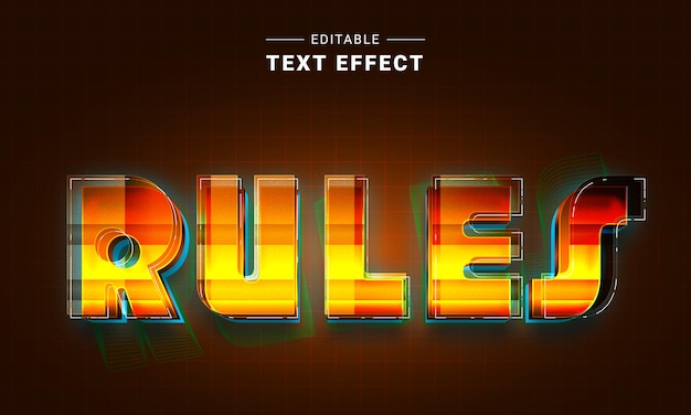 Efecto de texto editable para ilustrador