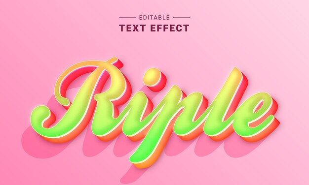 Efecto de texto editable para ilustrador