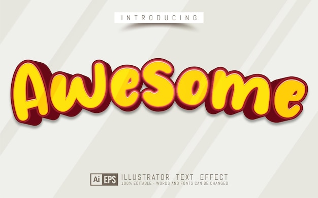 Efecto de texto editable: impresionante concepto de estilo 3d de texto