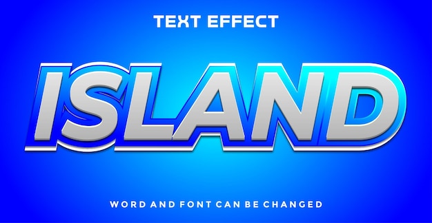 efecto de texto editable isla