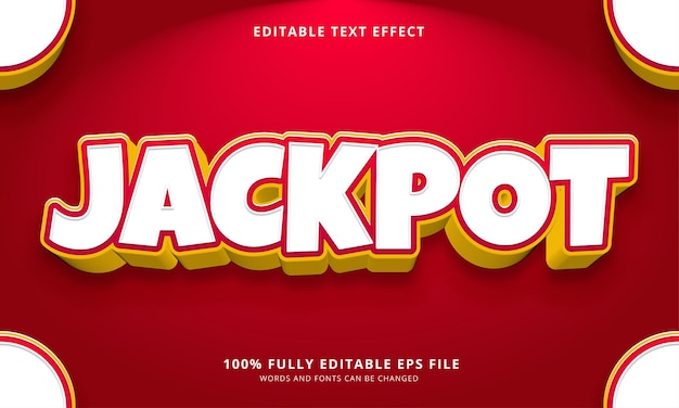 Efecto de texto editable de Jackpot