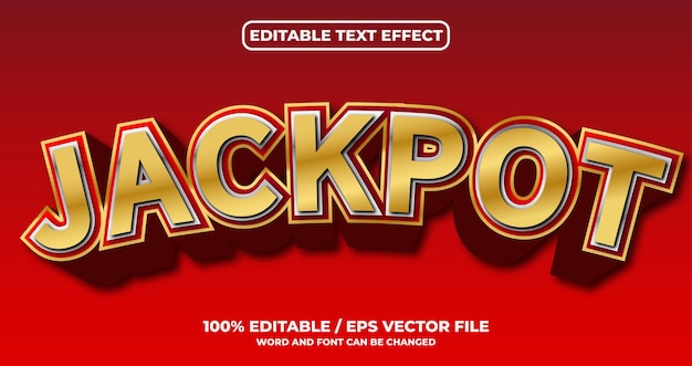 Efecto de texto editable de jackpot