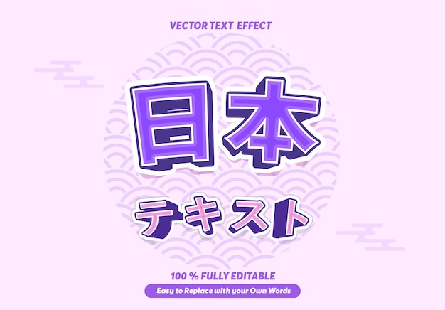 Efecto de texto editable Japón Película de comida Drama plantilla de dibujos animados en 3D estilo vector premium Vecto libre