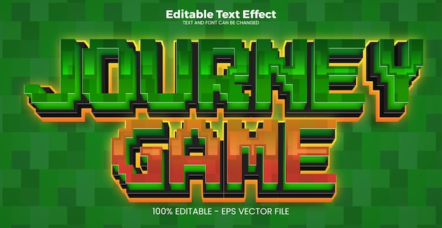 Vector efecto de texto editable de jouney game en el estilo de la tendencia moderna