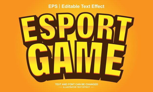 Efecto de texto editable del juego de deportes