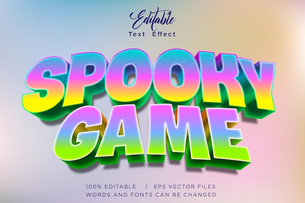 efecto de texto editable juego espeluznante