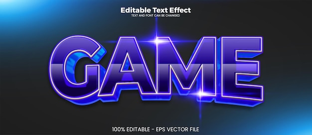 Efecto de texto editable del juego en estilo moderno de tendencia.