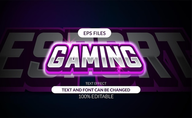 Efecto de texto editable para juegos E-Sport.