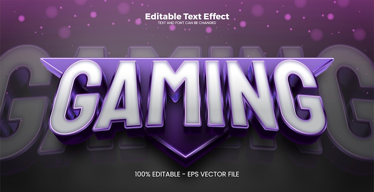 Vector efecto de texto editable para juegos en estilo moderno de tendencia