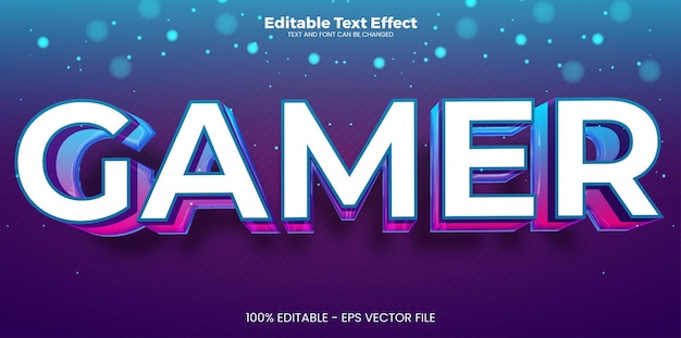 Efecto de texto editable para jugadores en estilo de tendencia moderna