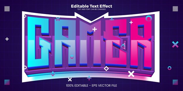 Efecto de texto editable para jugadores en estilo de tendencia moderna