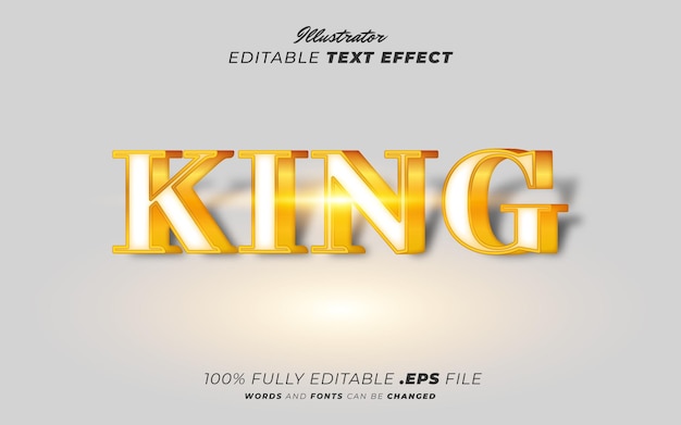 Efecto de texto editable King