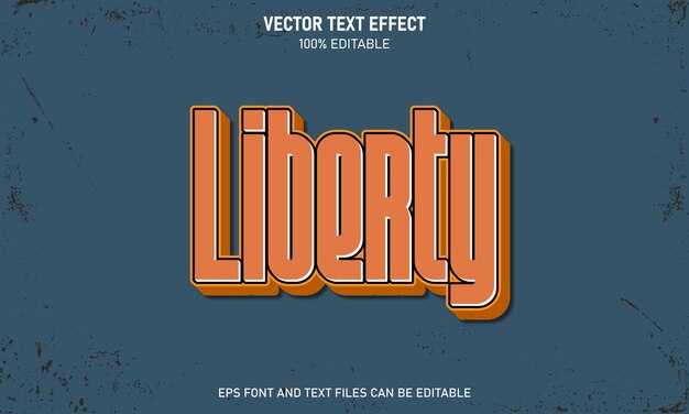 Efecto de texto editable Liberty 3D