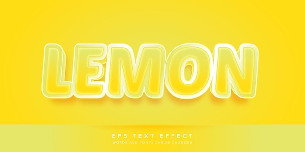 efecto de texto editable de limon