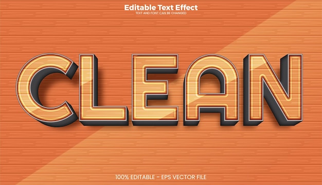 Efecto de texto editable limpio en estilo de tendencia moderna