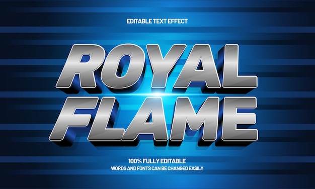 efecto de texto editable de llama real con un estilo de texto de rey y corona