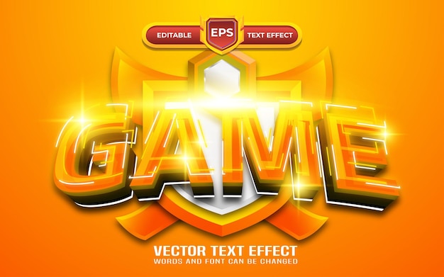 Efecto de texto editable del logo de juegos