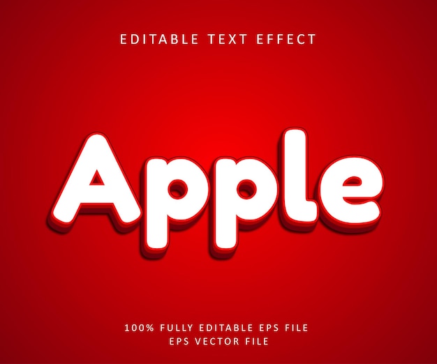 Efecto de texto editable del logotipo de apple