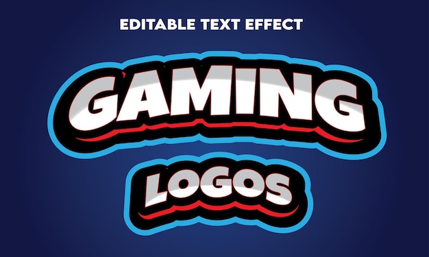 Efecto de texto editable de logotipos de juegos.